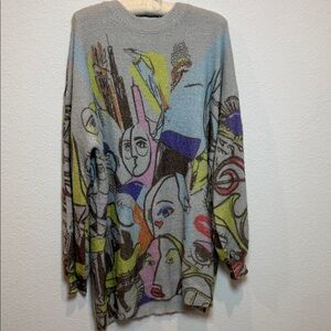 Abstract Patterned Women's Sweater